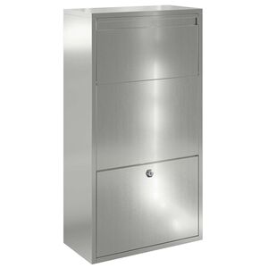 vidaXL Siuntų dėžutė Sidabro 44 x 22 x 82 cm Cinkuota plienas