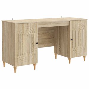 vidaXL Stalas Sonoma ąžuolo 142,5 x 50 x 75 cm Apdirbta mediena