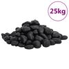 vidaXL Poliruoti akmenukai, juodos spalvos, 25kg, 2&ndash;5cm