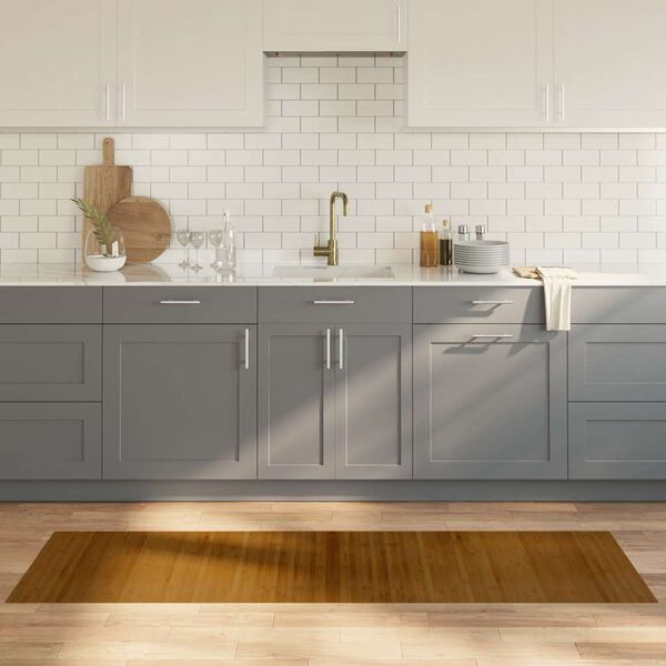 vidaXL Kilimas, rudos spalvos, 60x200cm, bambukas, stačiakampis