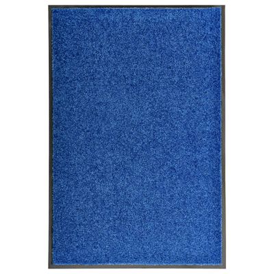 vidaXL Durų kilimėlis, mėlynos spalvos, 60x90cm, plaunamas
