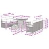 vidaXL Sodo Sofų Rinkinys su saugykla 9 pcs Smėlio Poli ratanas