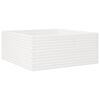 vidaXL Sodo lovelis, baltas, 110x110x46cm, pu&scaron;ies medienos masyvas