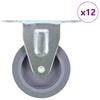 vidaXL Fiksuojami ratukai, 75 mm, 12 vnt.