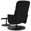 vidaXL Atlo&scaron;iama masažinė kėdė su pakoja, juodos spalvos, aksomas