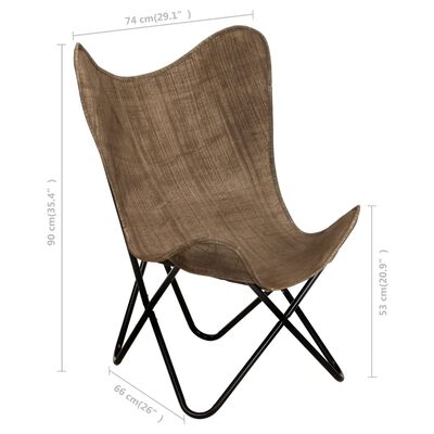 vidaXL Išskleidžiama kėdė, taupe spalvos, drobė