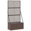 vidaXL Sodo trelių vazonas Ruda 70 x 30 x 135 cm Metalas