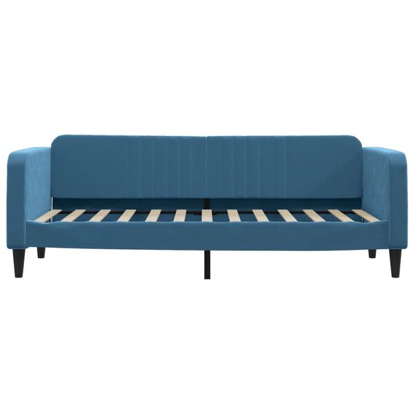 vidaXL Sofa, mėlynos spalvos, 80x200cm, aksomas