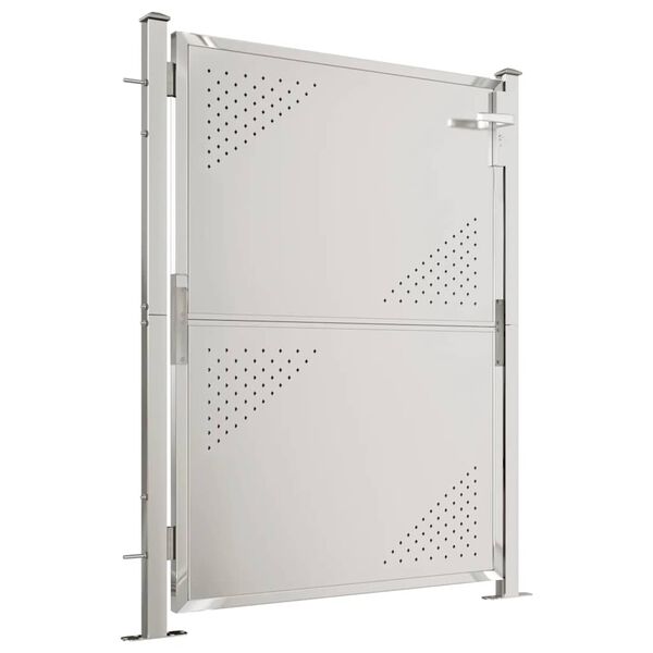 vidaXL Sodo vartai, 100x120 cm, nerūdijantis plienas