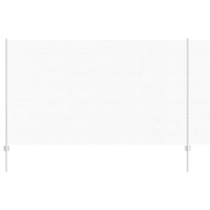 vidaXL Suvirintas vielos tvora su stulpeliais 50 x 1,4 m Sidabrinė