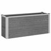 vidaXL Paauk&scaron;tinta sodo lova Pilka 100 x 30 x 42 cm WPC ir aliuminis