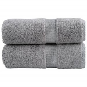 vidaXL Auk&scaron;čiausios kokybės rank&scaron;luosčiai SOLUND, 2 vnt., pilki, 30x30 cm, 600 g/m&sup2;