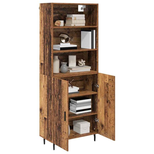 vidaXL Auk&scaron;tas spintelė Senovinis medis 69,5 x 34 x 180 cm