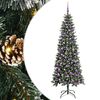 vidaXL Dirbtinė Kalėdų eglutė Žalia 210 cm PVC, plastikas ir plienas