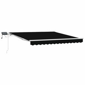 vidaXL I&scaron;traukiama markizė Juoda 300 x 250 cm Audinys ir aliuminis