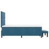 vidaXL Kiemas lova su čiužiniu Tamsi mėlyna 120 x 200 cm Aksomas