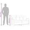 vidaXL Dvivietė sofa, taupe spalvos, 120cm, audinys