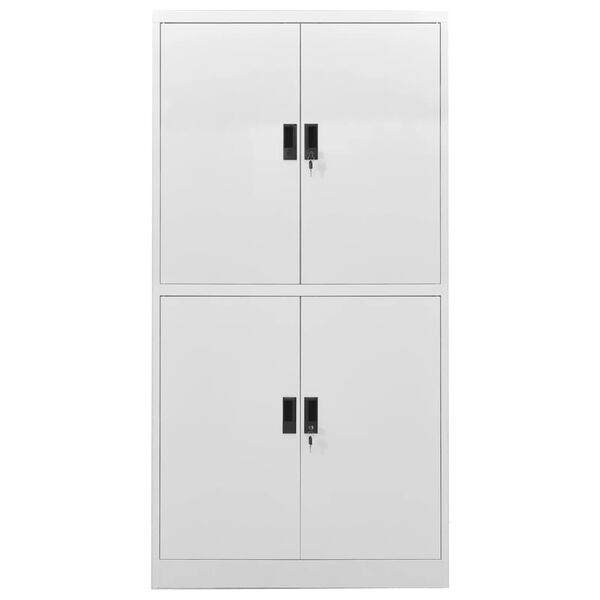 vidaXL Biuro spintelė, &scaron;viesiai pilkos spalvos, 90x40x180cm, plienas