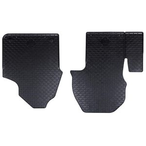vidaXL Automobilių kilimėlis 2 pcs Juoda Guma