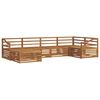 vidaXL Lauko sofos komplektas 6 pcs Natūrali
