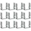 vidaXL Tvoros inkarai, 12 vnt., sidabriniai, 14x6x15 cm, cinkuotas plienas