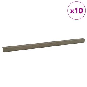 vidaXL Laiptų profiliai 10 vnt. &scaron;ampano 67 x 3.5 x 3 cm Aliuminis
