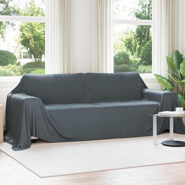 vidaXL Mesti antklodės 6 pcs Tamsiai pilka 350 x 270 cm Flysas