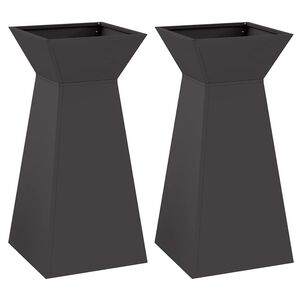 vidaXL Stulpinis sodinukas 2 vnt. Juoda 35 x 35 x 73 cm