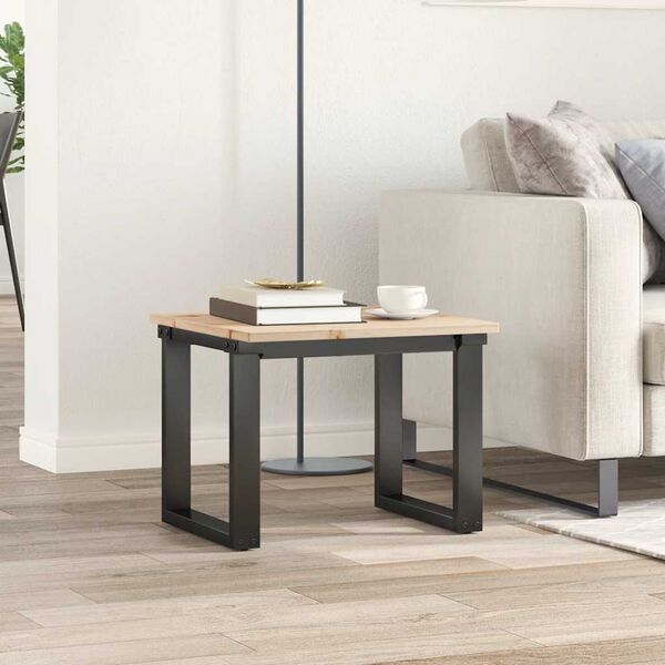 vidaXL Stalvir&scaron;is, 50x50x1,7cm, pu&scaron;ies medienos masyvas, kvadratinis