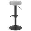 vidaXL Baro taburetės, 2vnt., pilkos spalvos, aksomas