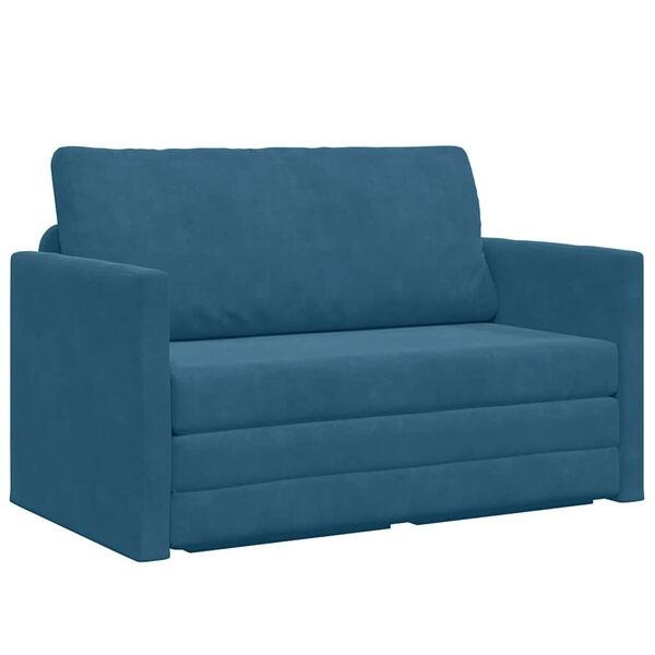 vidaXL Sofa lova 110cm Mėlyna Aksomas