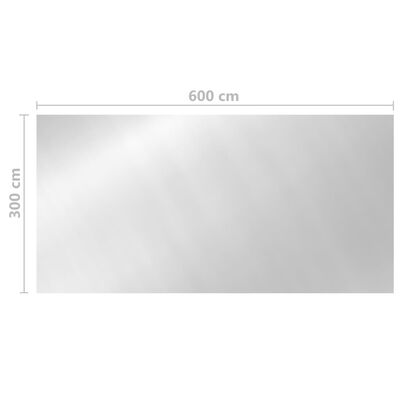 vidaXL Baseino uždangalas, sidabrinės spalvos, 600x300cm, PE