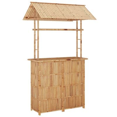 vidaXL Baro baldų komplektas, 3 dalių, bambukas