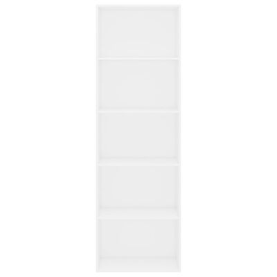 vidaXL Spintelė knygoms, 5 lentynos, baltos spalvos, 60x30x189cm, MDP