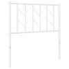 vidaXL Metalinis keičiamas galvūgalis, baltos spalvos, 80 cm