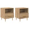 vidaXL Naktinis staliukas 2 vnt. Ruda 40 x 35 x 47,5 cm