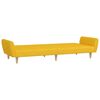vidaXL Dvivietė sofa-lova su pakoja, geltonos spalvos, audinys