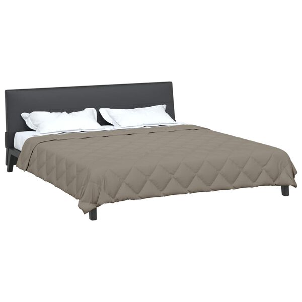 vidaXL Pilna metų antklodė &Scaron;viesiai pilka 220 x 240 cm Mikropluo&scaron;tas