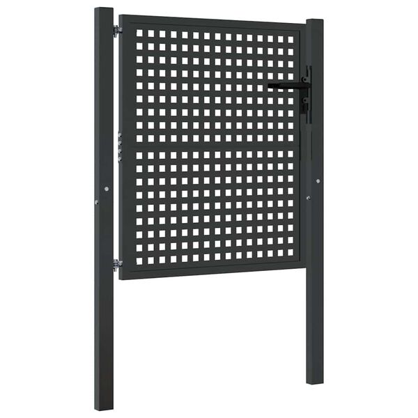 vidaXL Sodo vartai, antracito spalvos, 100x100 cm, plienas