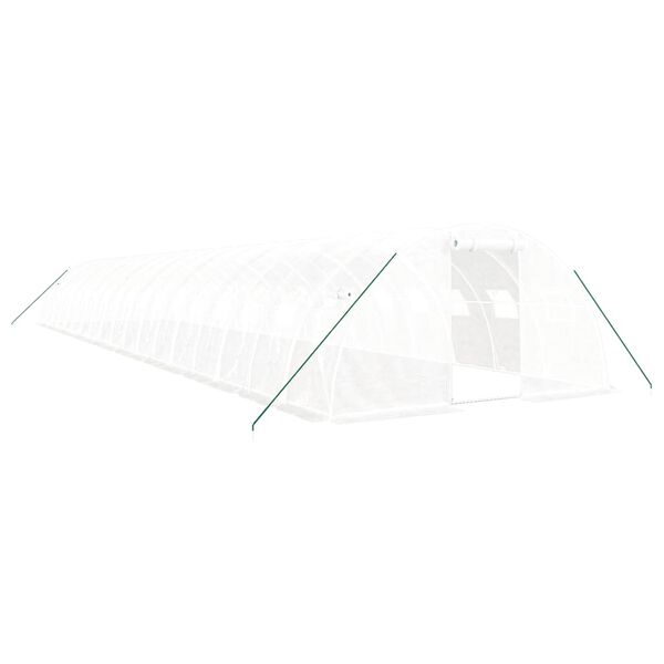 vidaXL &Scaron;iltnamis su plieno rėmu, baltos spalvos, 18x4x2m, 72m&sup2;