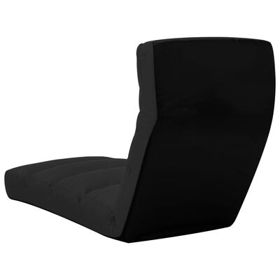 vidaXL Sulankstomas čiužinukas-kėdė, juodos spalvos, dirbtinė oda
