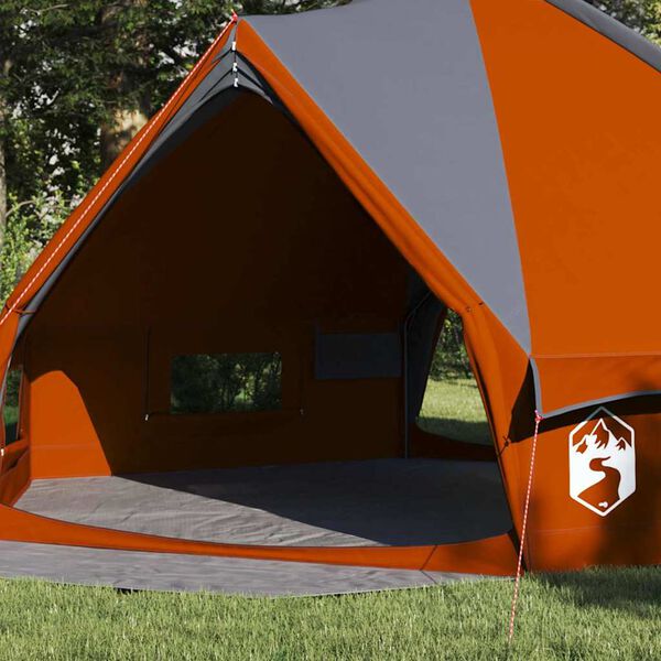 vidaXL Teepee palapinė su stogu Pilka ir oranžinė 490 x 410 x 210 cm