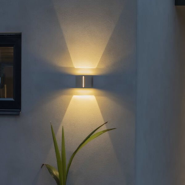 KONSTSMIDE Sieninis LED &scaron;viestuvas Pavia, tamsiai pilkas, 4x3W