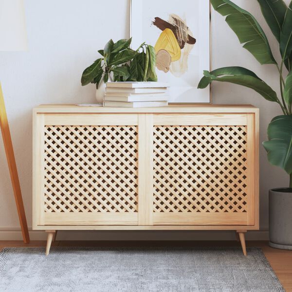 vidaXL Spintelės durelės, 2vnt., 59,5x61,5 cm, pu&scaron;is, grotelių dizaino