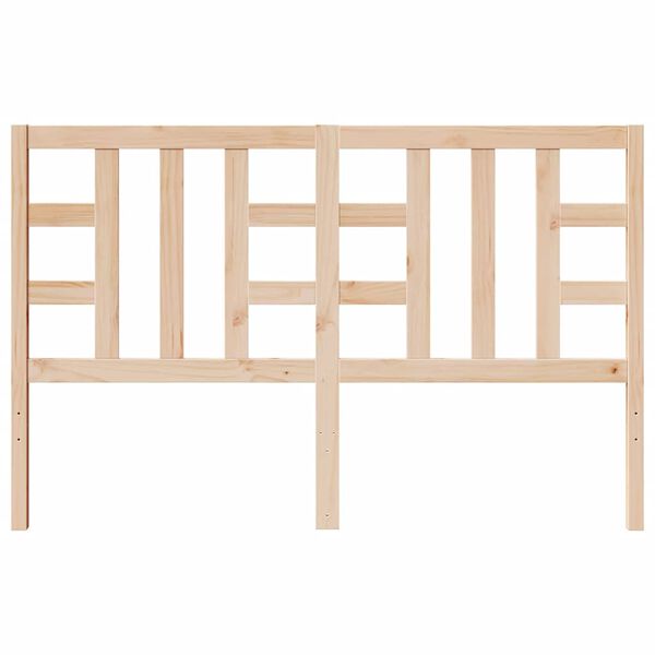 vidaXL Lovos galvūgalis, 146x4x100cm, pušies medienos masyvas