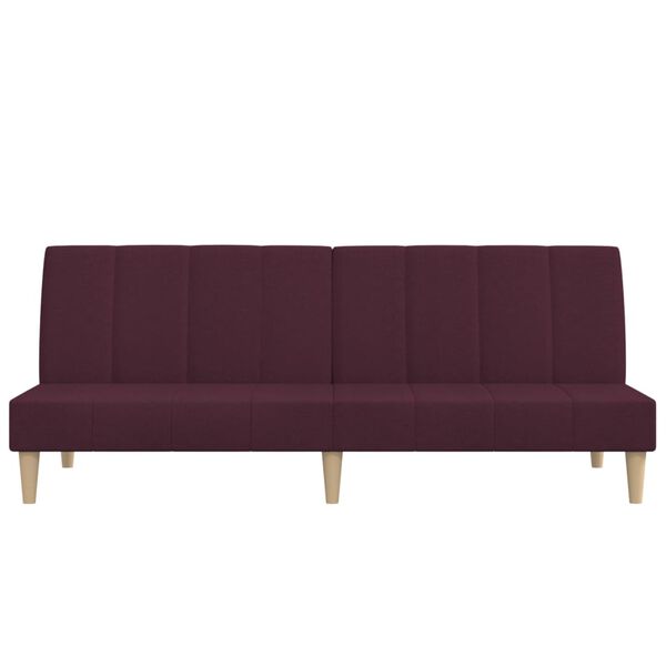 vidaXL Dvivietė sofa-lova su pakoja, violetinės spalvos, audinys