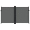 vidaXL I&scaron;traukiama &scaron;oninė pertvara, antracito spalvos, 200x1000cm