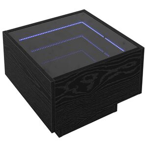 vidaXL Kavos staliukas Juodas ąžuolas 40 x 40 x 30 cm Apdirbta mediena