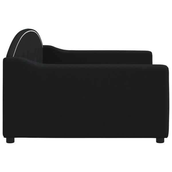 vidaXL Sofa, juodos spalvos, 100x200cm, audinys