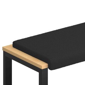 vidaXL Suoliuko pagalvė &Scaron;erpos audinys Juoda Gylis 35 cm